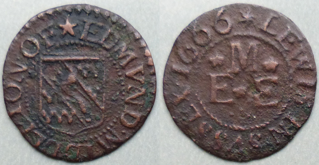 Lewes, Edmund Middleton 1666 farthing